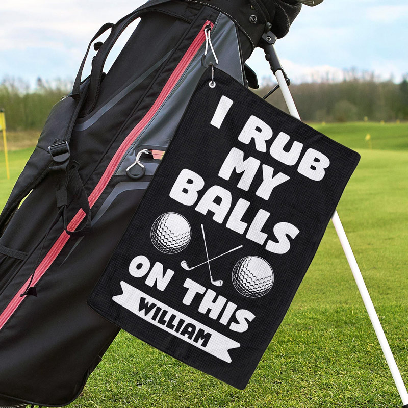 Personalized Golf Towel Funny Gifts For Golfers Gift for Men Custom Name