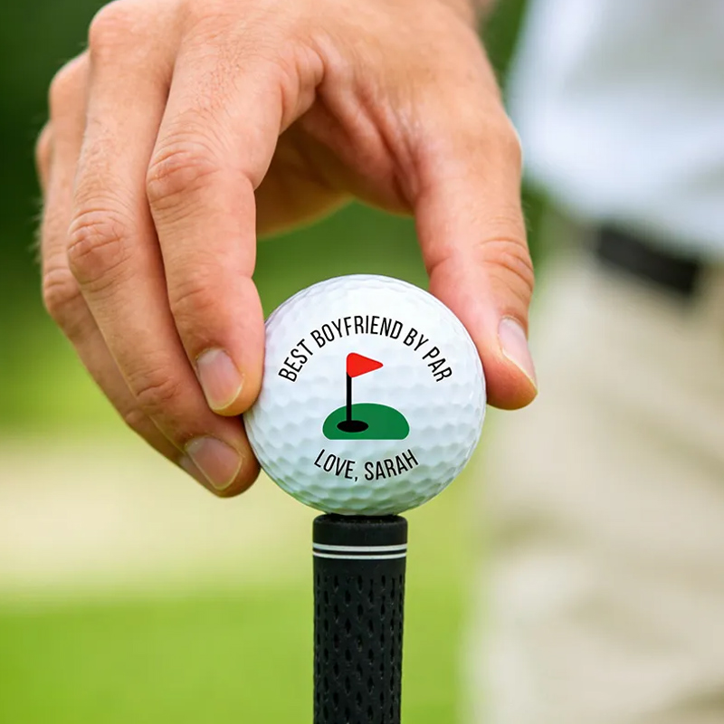 Personalized Best Husband by Par Golf Ball Valentines Day Golf Gift Best Boyfriend Gift Golf Balls for Him