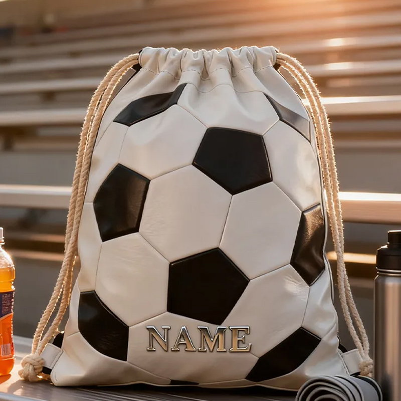 Personalized Drawstring Bag soccer surface sports theme drawstring bag
