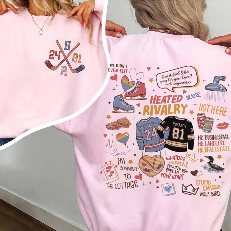 Personalized Hockey TV Sweatshirt Romance Sweatshirt with Custom Design
