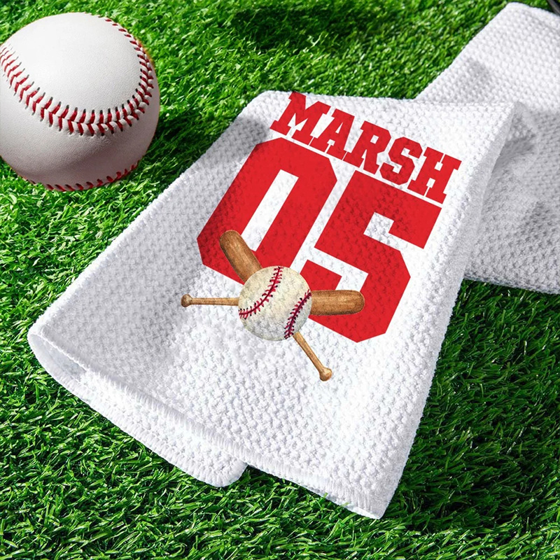 Personalized Sports Towels with Custom Name, Number, and Icon for Fans