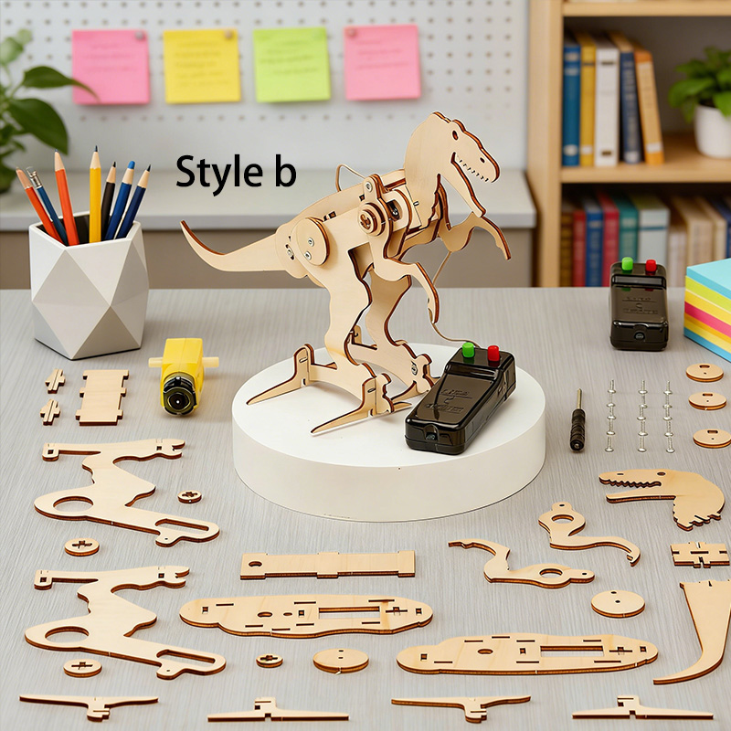 Personized  DIY Kit Dinosaur T-Rex Robot  Educational STEM Toy for Kids gift Fun Science Crafts Toy Boy Girl Gift For Kids Modern Nursery Bedroom Decor 