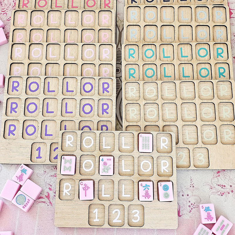 Personalized "The Classic"  Mahjong Practice Board Mahjong Scoreboard for Learning and Scoring