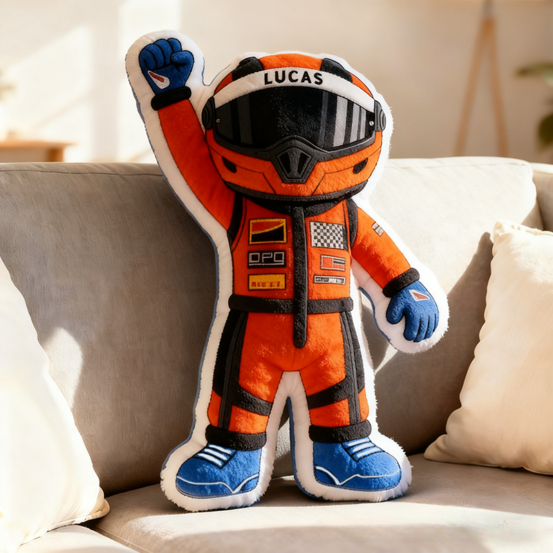 Personalized Winning Racer Throw Pillow Custom Name Graphic 3D Print Design Cushion Gift for Racers and Racing Lovers