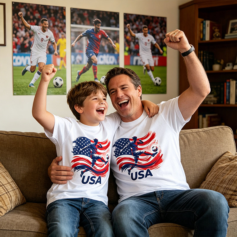 Personalized Soccer T-Shirt Matching Family Football Shirts Kids & Adults Fan Apparel Gift for Soccer Supporter