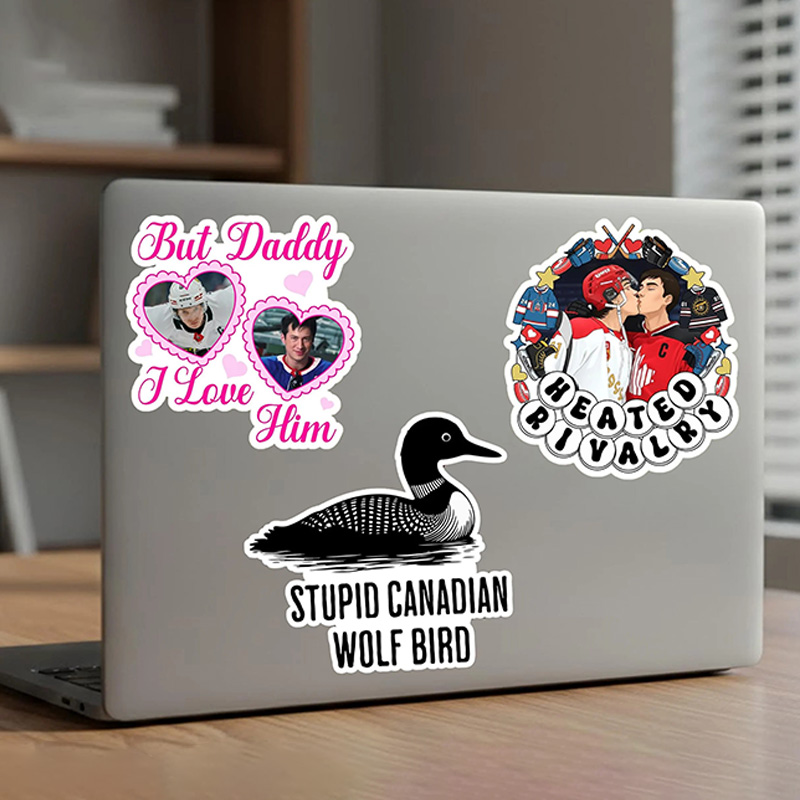 Personalized HR Hockey Design Sticker with Custom Design, Hot Book Movie Fan Gifts