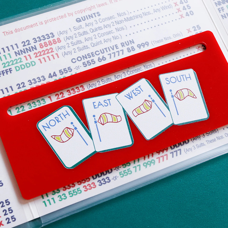 WINDS IN RED-Mahjong Line Reader Gifts Mahjong Accessories Mahjong Line Finder Mahjong Lover Gift