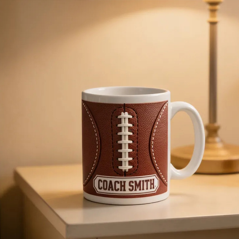Personalized American Football Mug with Custom Name for Fans and Enthusiasts