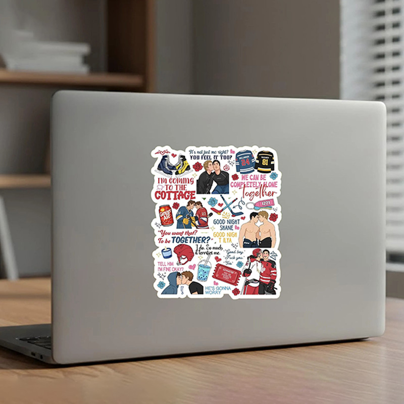 Personalized HR Hockey Design Sticker with Custom Design, Hot Book Movie Fan Gifts