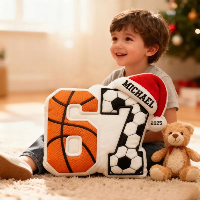 Personalized Funny 67 Sports Pillow Funny Christmas Gifts Basketball and Soccer Fans Sports Lover