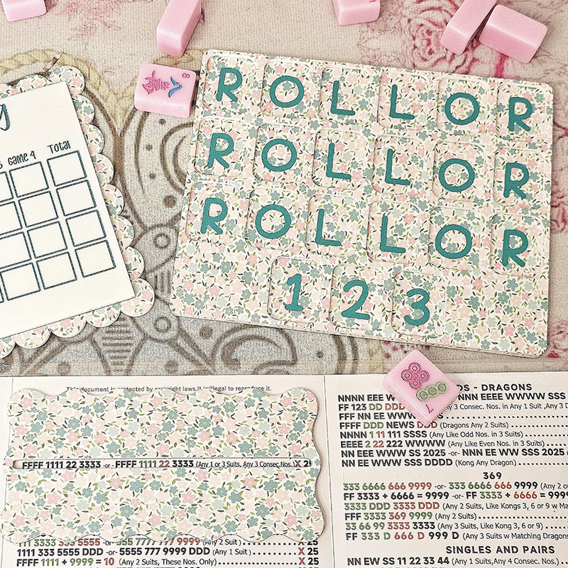 Personalized "The Classic Garden Party" Mahjong Practice Board Mahjong Scoreboard for Learning and Scoring