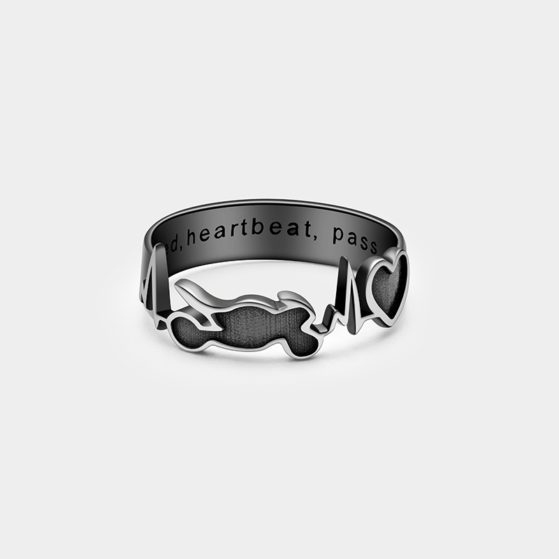 Personalized Custom Engraved Motorcycle Chain Ring 925 Sterling Silver Personalized Inside Text Biker Jewelry Gift for Him 925 Sterling Silver 