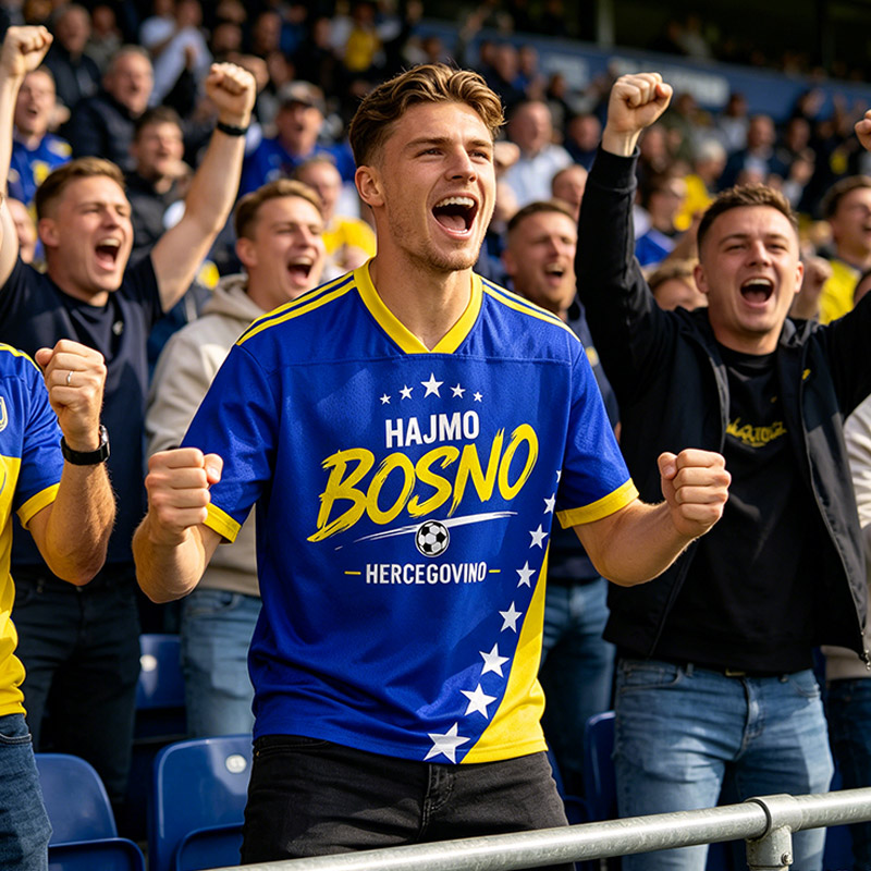 Personalized Bosnia Zmajevi Soccer Competition Jersey 2026 Zmajevi Bosnian Soccer Game Day Outfit Balkan Sports Fan Gift