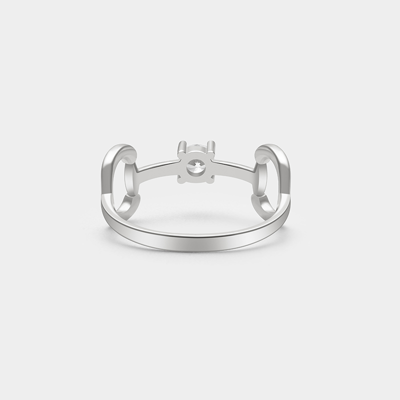 Personalized Sterling Silver Bit Ring – Custom Name and Birthstone Equestrian-Inspired Jewelry 925 Sterling Silver Gifts for Her