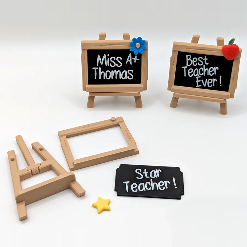 Personalized Message on Blackboard 3D-Printed Blackboard Stand Gift for Teacher