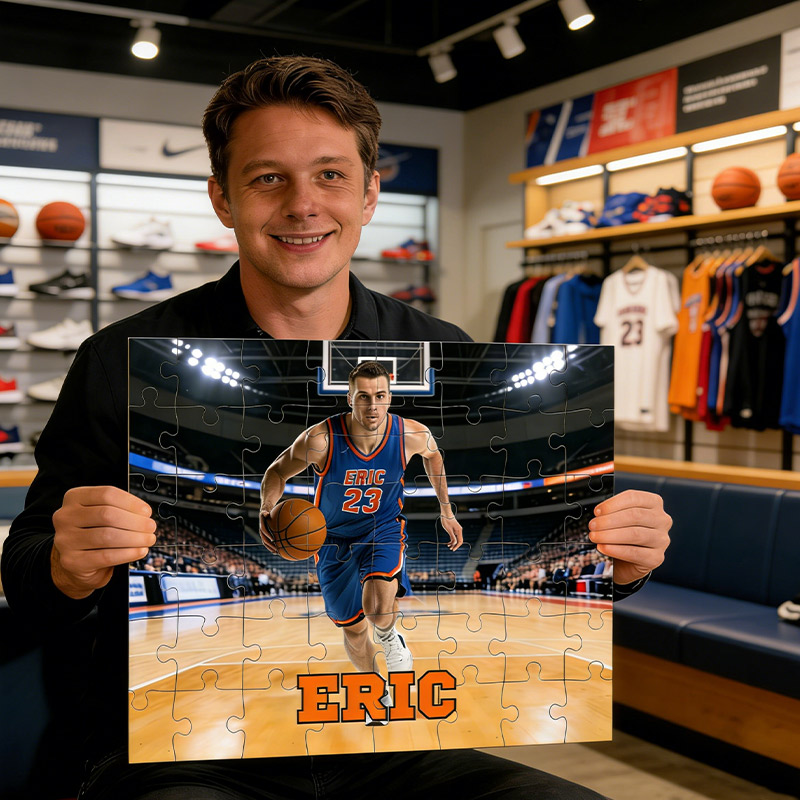 Personalized Basketball Puzzle College Basketball Player Custom Photo with Name The Perfect Gift for Basketball Enthusiasts