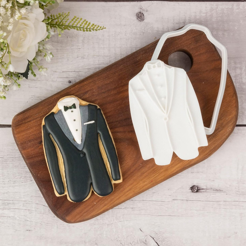Personalized Wedding Cookie Cutters Tuxedo Wedding Dress Diamond Ring Cookie Cutters