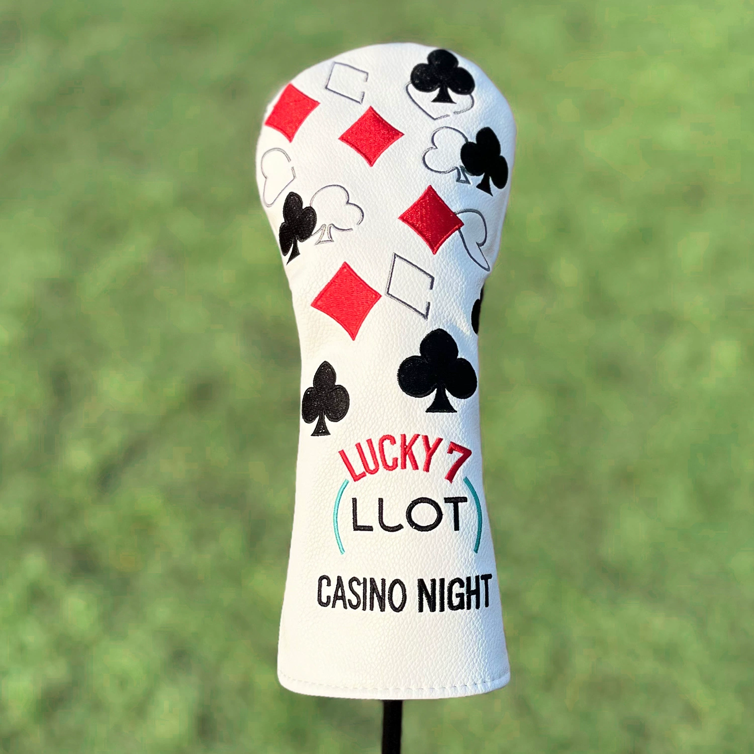 Lucky7 Casino Night Golf Club Covers Poker Themed Protective Club Headcovers 