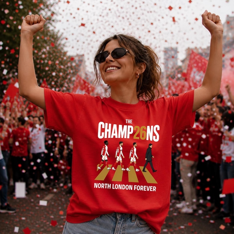 North London Forever – 2026 PL Champions Football Celebration Tee for Arsenal Fans