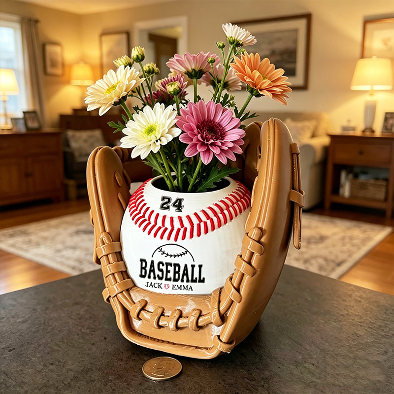 Personalized Baseball Ball Planter Gift Decoration Home Decor Unique Gift for Baseball Mom