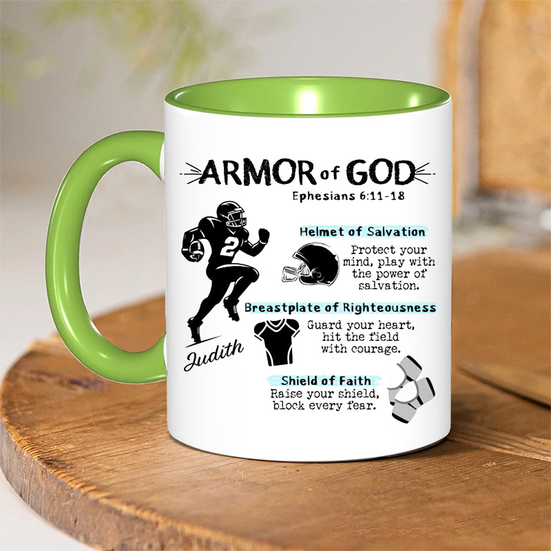 Personalized Catholic Virgin Mary Vintage Floral Batterfly 11oz Ceramic Mug with Name Our Lady Coffee Cup Catholic Marian Mug Christian Gift for Women