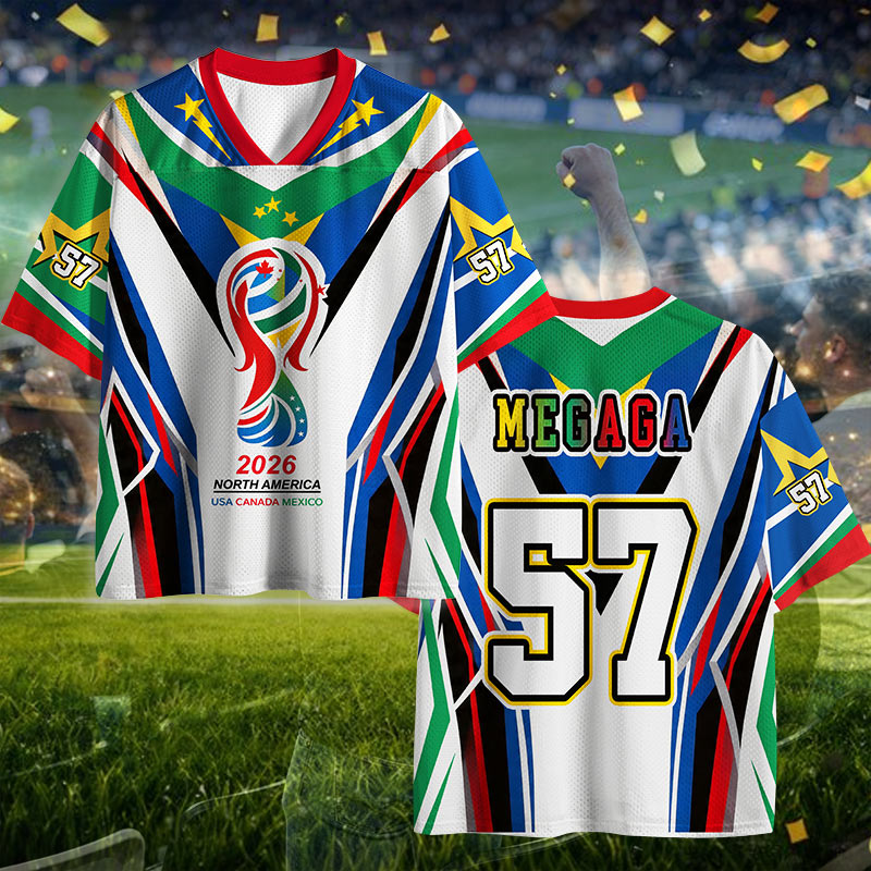 Personalized Football Mesh Jersey Colorful Sport Graphic Style Custom Name and Number for Football Fans