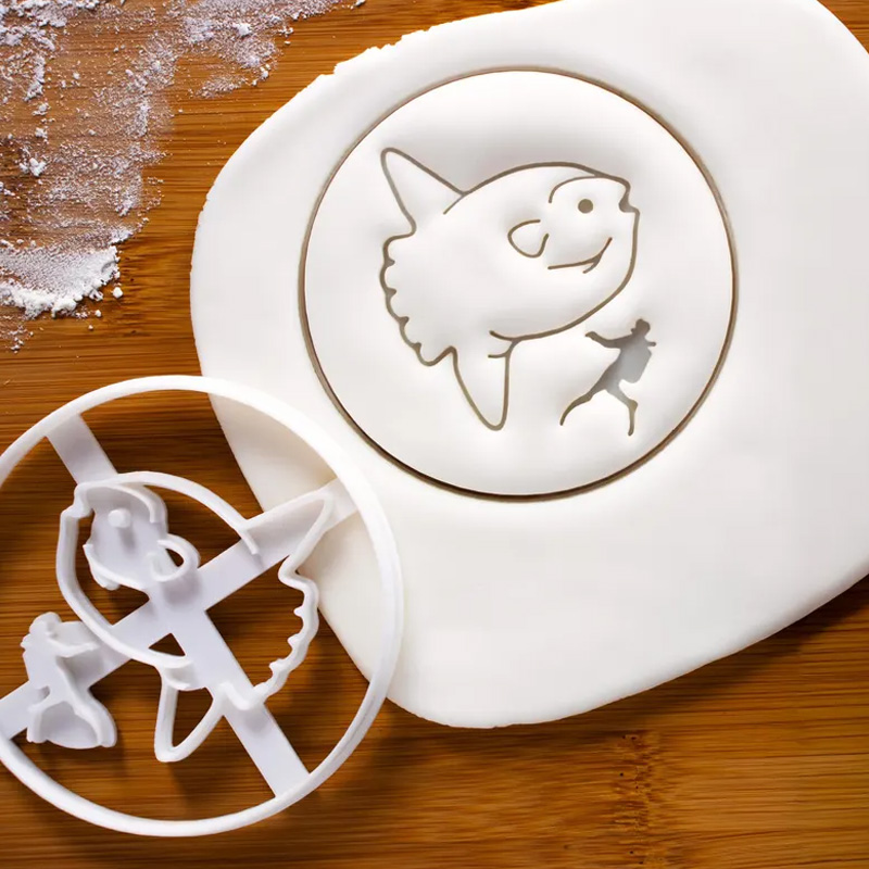 Personalized Fish Clay Cutter Tropical Freshwater Fish Bake Cookies 3D Printed Baking Tool Craft Stamp for Fishing Lover