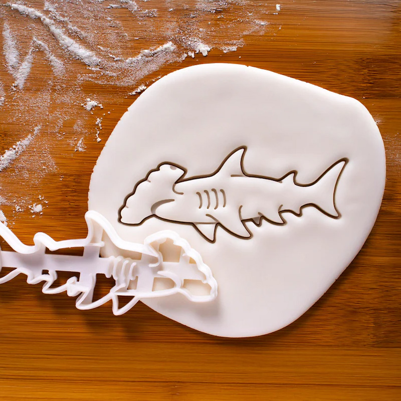 Personalized Shark for Beach Baking Aquarium Cookies 3D Printed Baking Tool Under the Sea Parties Craft Stamp for Fishing Lover