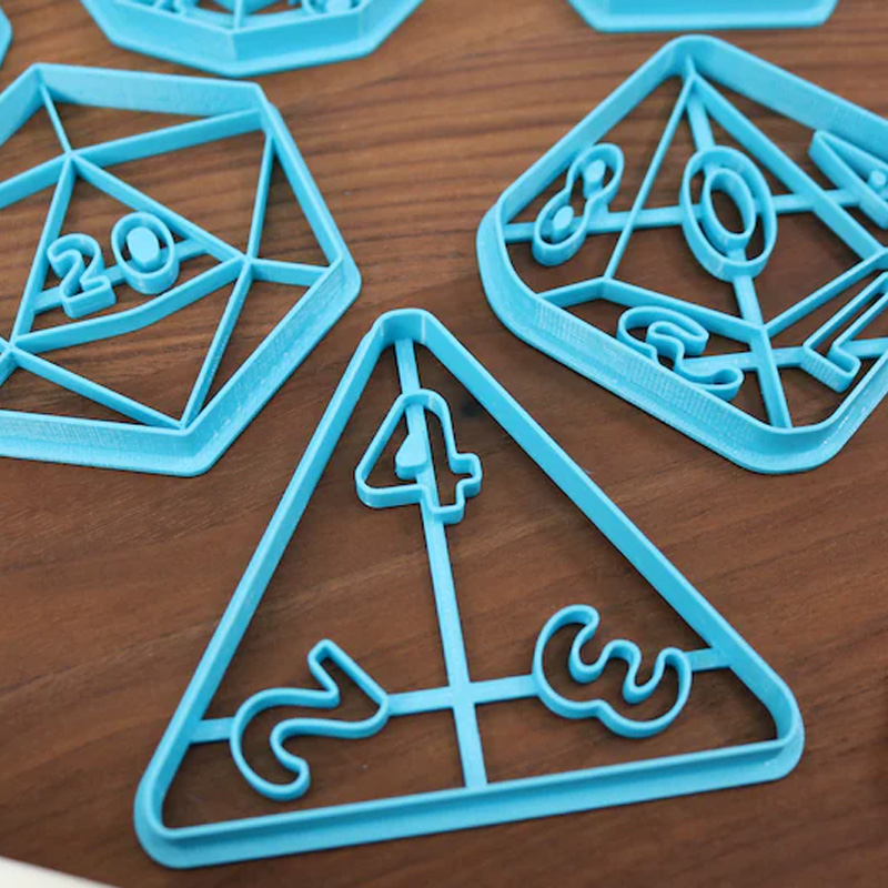 Personalized Dice Cookie Cutter Game Night Baking 3D Printed Baking Tool Craft Stamp for Geek Lover