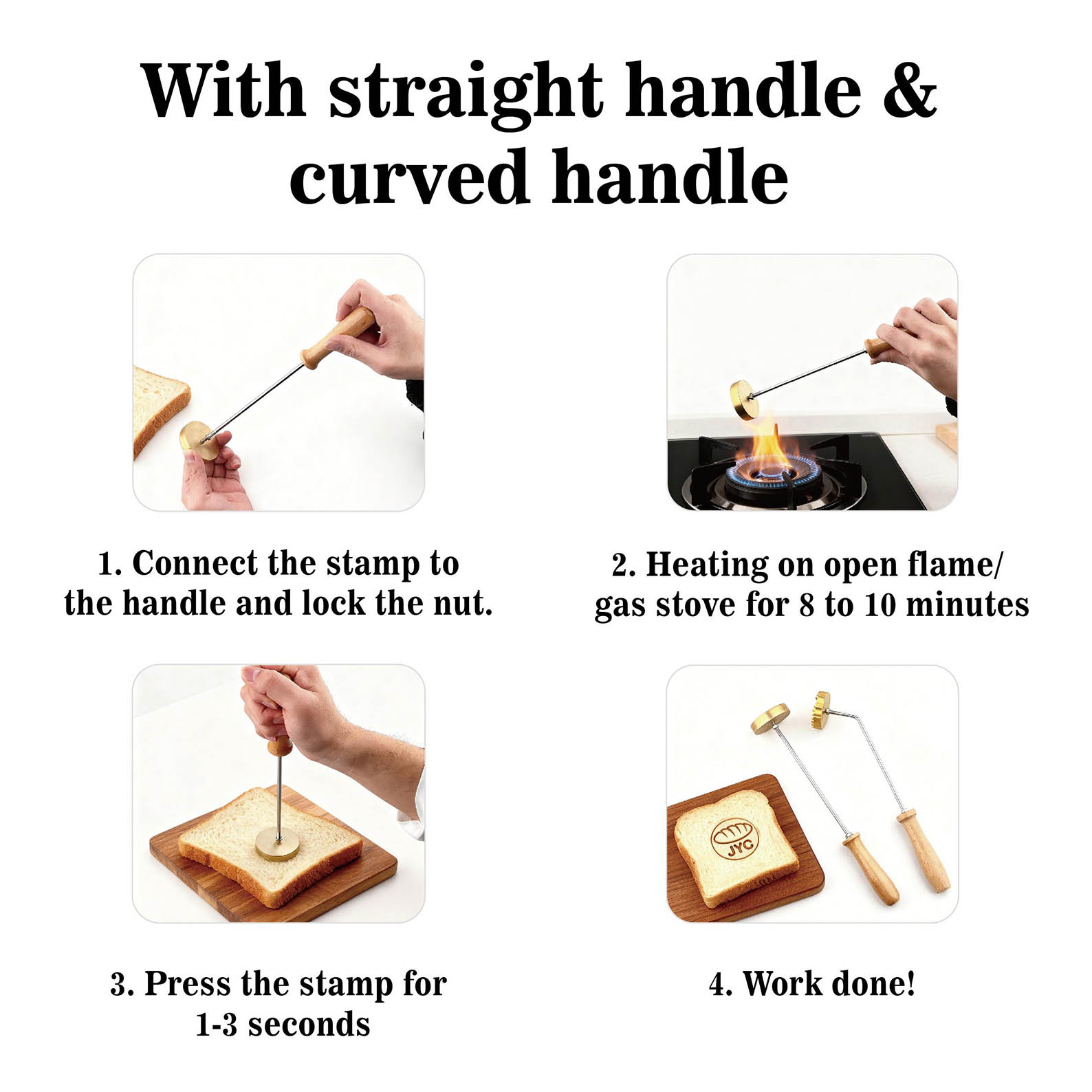 Personalized Sourdough Bread Branding Iron Custom Name Bread Stamp Bread Logo Stamp Baking Lover Birthday Gift