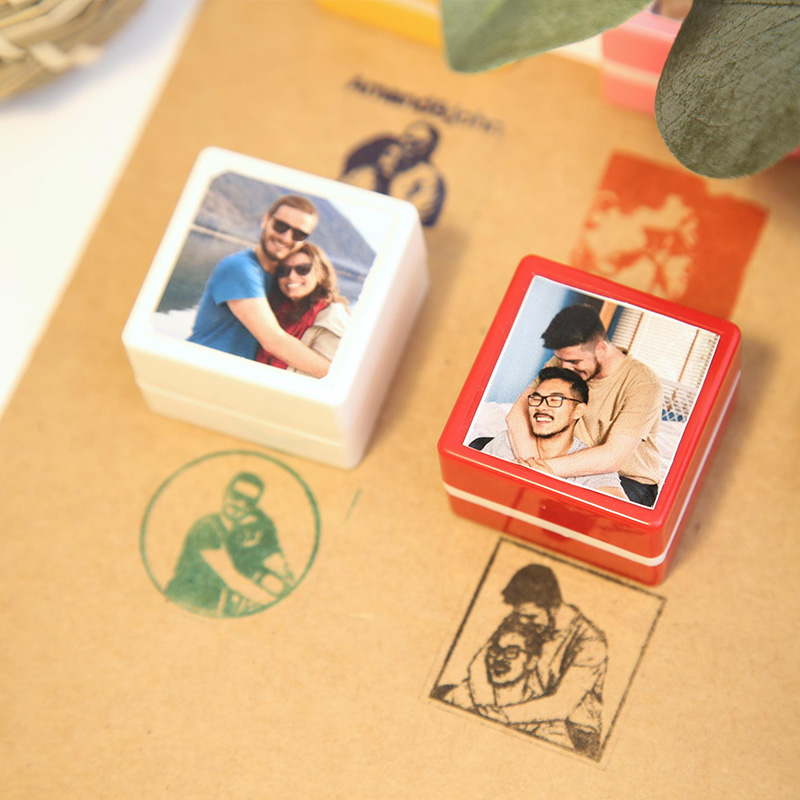 Personalized Portrait Photo Stamp Custom Face Rubber Stamp Couple Family Pet Design Perfect for Gifts Scrapbooking or Creative Decoration