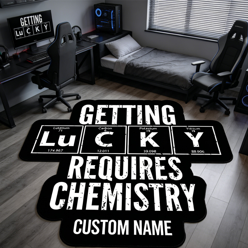 Personalized Getting Requires Chemistry Graphic Rug Doormat Kids Nerd Bedroom Playroom Rug Gifts for Geek Lover