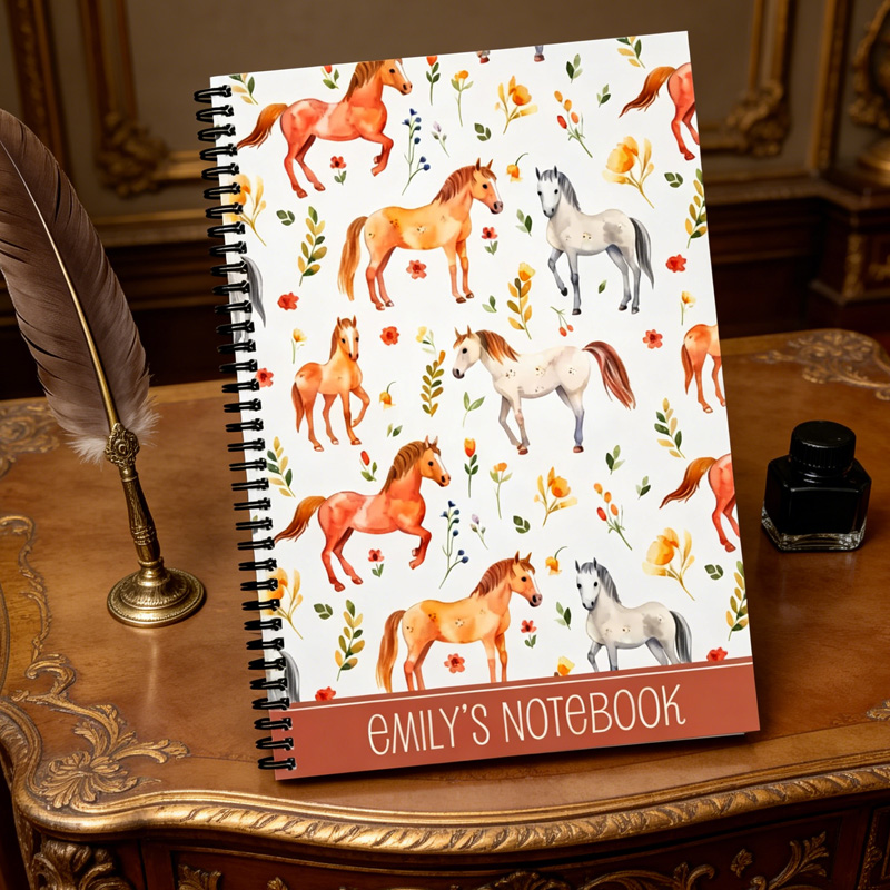 Personalized Horse Lover Notebook Country Rustic Journal Gift for Cowboys Riding Lovers Equestrian Lovers