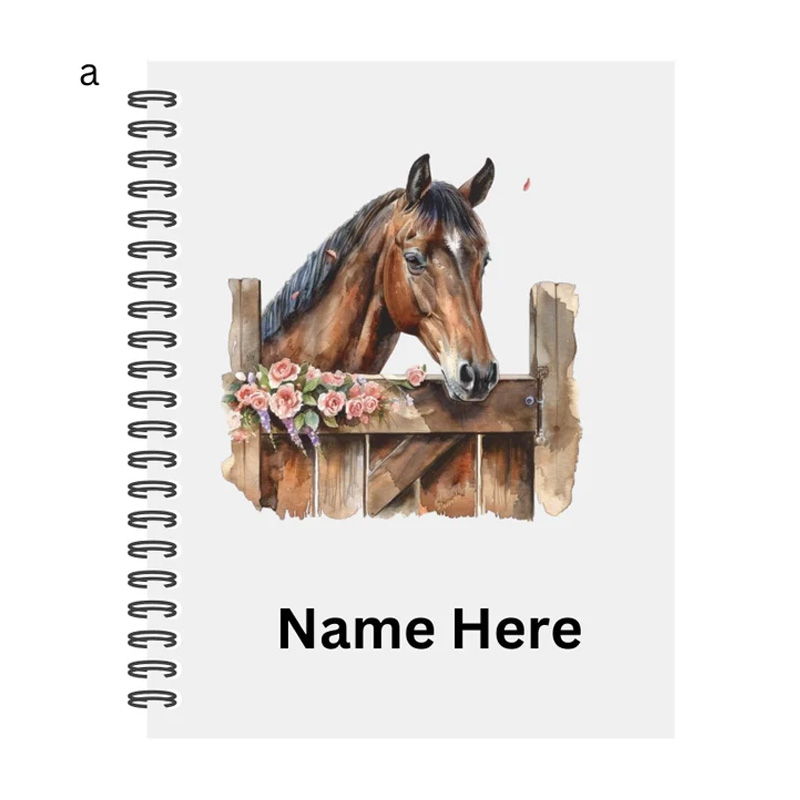 Personalized Horse Design Lover Notebook Country Rustic Journal Gift for Cowboys Riding Lovers Equestrian Lovers