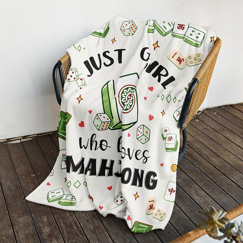 Mahjong Gifts for Women Mahjong Blanket Unique Mahjong Themed Gifts Ideas Mah Jongg Accessories Throw