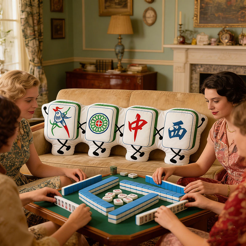 Personalized Charleston Mahjong Pillow Dance Pillow Custom Tiles for Mahjong Lovers Dance Lovers for Holiday Party for Family Friends for Her