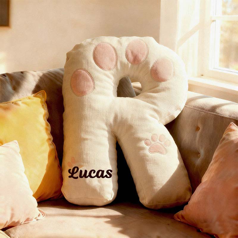 Personalized Pet Lover Letter Pillow with Custom Name Design Graphic 3D Print
