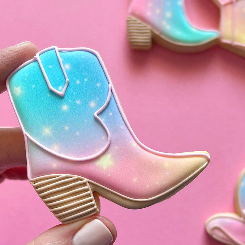 Personalized Cowgirl Cowboy Western Bootie Cookie Cutter Gift For Horse Lover Barn Owner Cutter 3D Printed Baking Supplies Fondant Tool Craft Stamp for Equestrian Lover