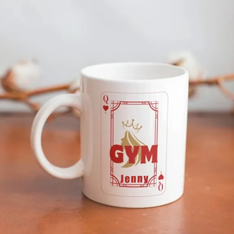 Personalized Gym Queen Mug Couple Queen And King Mug Coffee Bottle Quirky Gift for Fit Couples for Gym Lovers