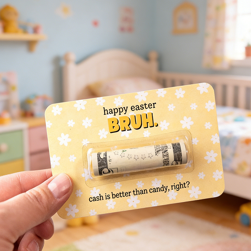 Easter Funny Cash Gift Cute Money Holder Gift for Easter Basket Filler Teen Tween Kids Girl or Boy Clever Gift