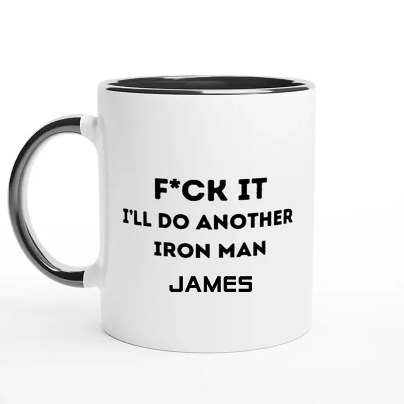 Personalized Funny Man Mug with Funny Triathlon Mug Gift for Fitness Enthusiasts Bodybuilders and Gym Lovers