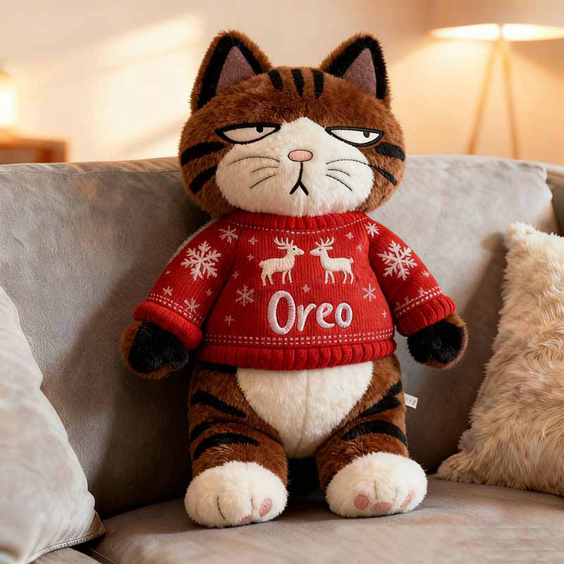 Personalized Cat Lover Letter Pillow with Custom Name Graphic 3D Print