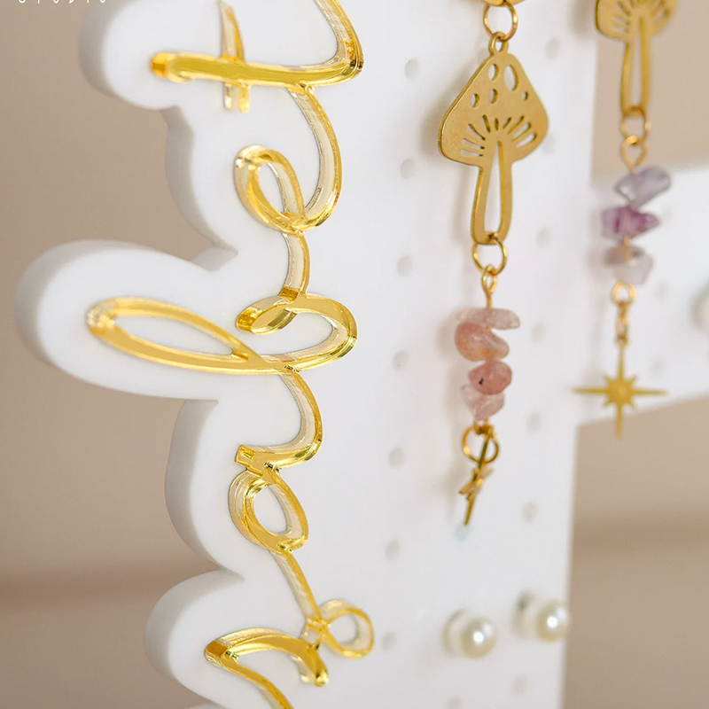 Personalized Earring Holder  Birthday Gift for Her Custom Earring Display Acrylic Jewelry Organizer Teenage Girl Gifts Gifts for Mom