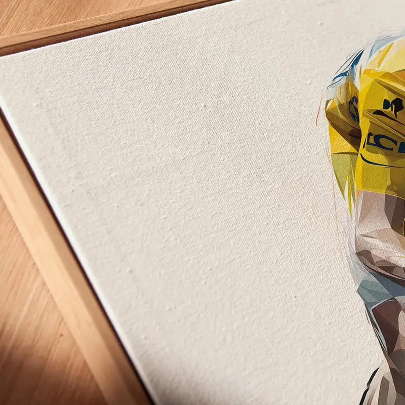 Personalized Photo Cycling Portrait Racer Wall Decor Geometric Bike Print Painting Cyclist Gift Idea Cycling Present