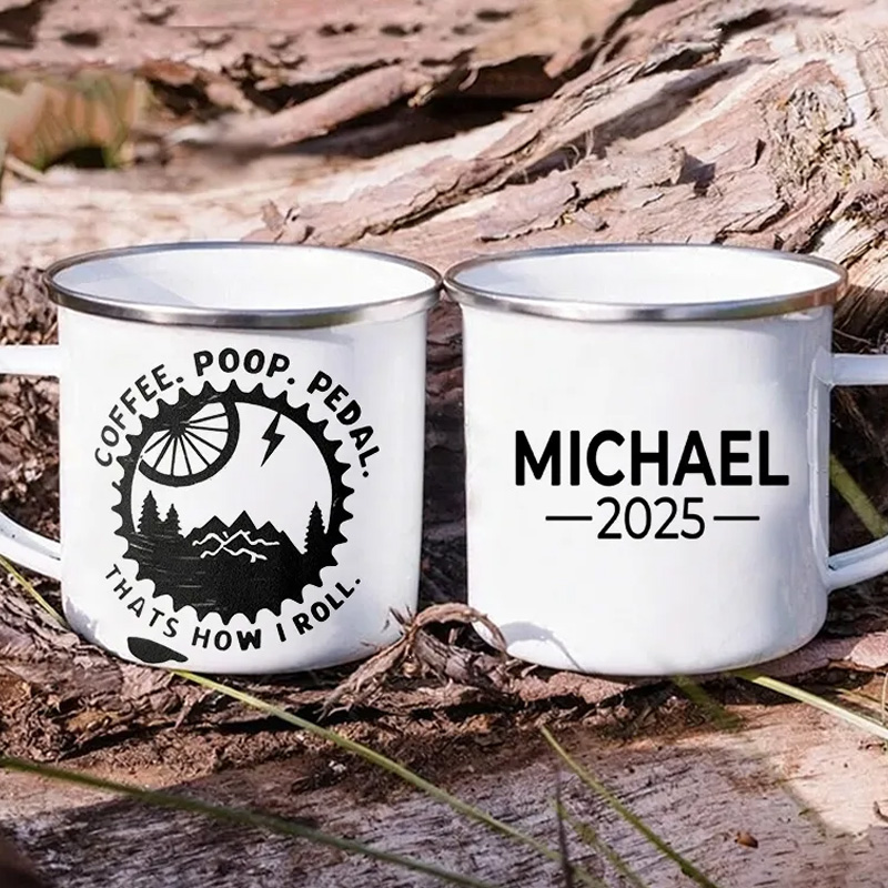 Personalized Mountain Bike This Is How I Roll MTB Cyclist Coffee Poop Pedal Mountain Biker Road Bike for Cycling Riding Lovers