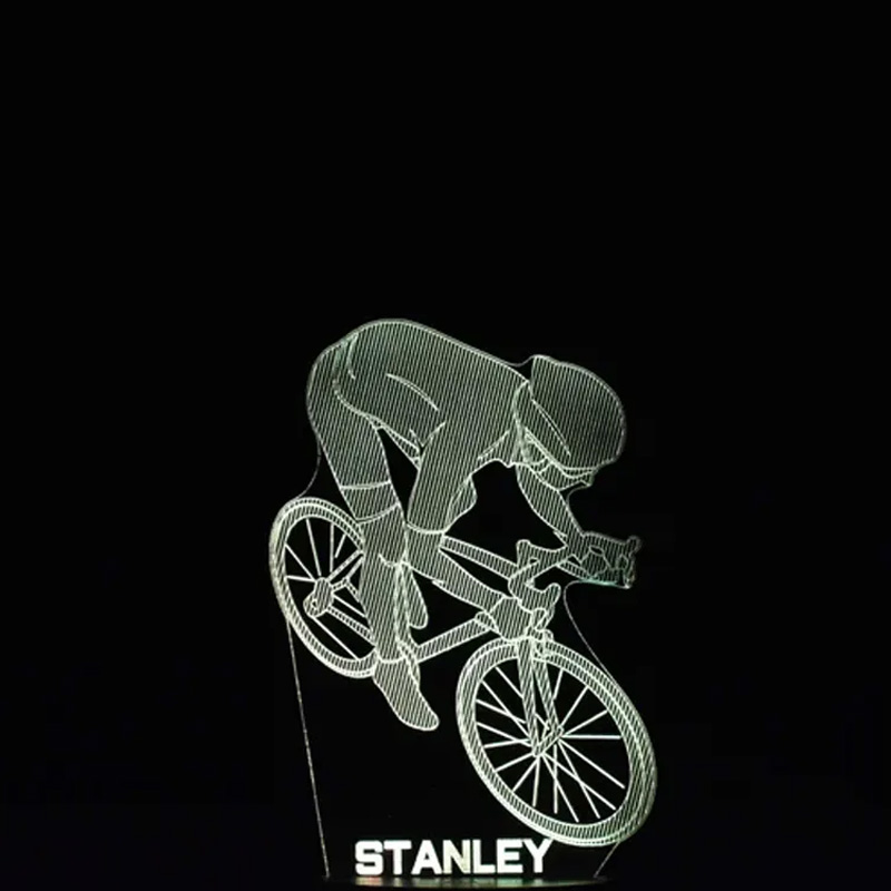 Personalized Racing Bike LED Night Light Custom Name Bicycle Led Lamp Biker Birthday Gift Cyclist Bedroom Decor Cycling Sign Engraved Bike Lamp