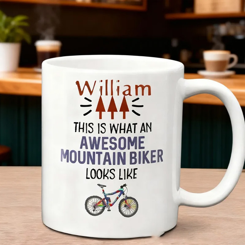 Personalized This Is What An Awesome Mountain Biker Looks Like Mug Cycling Gift