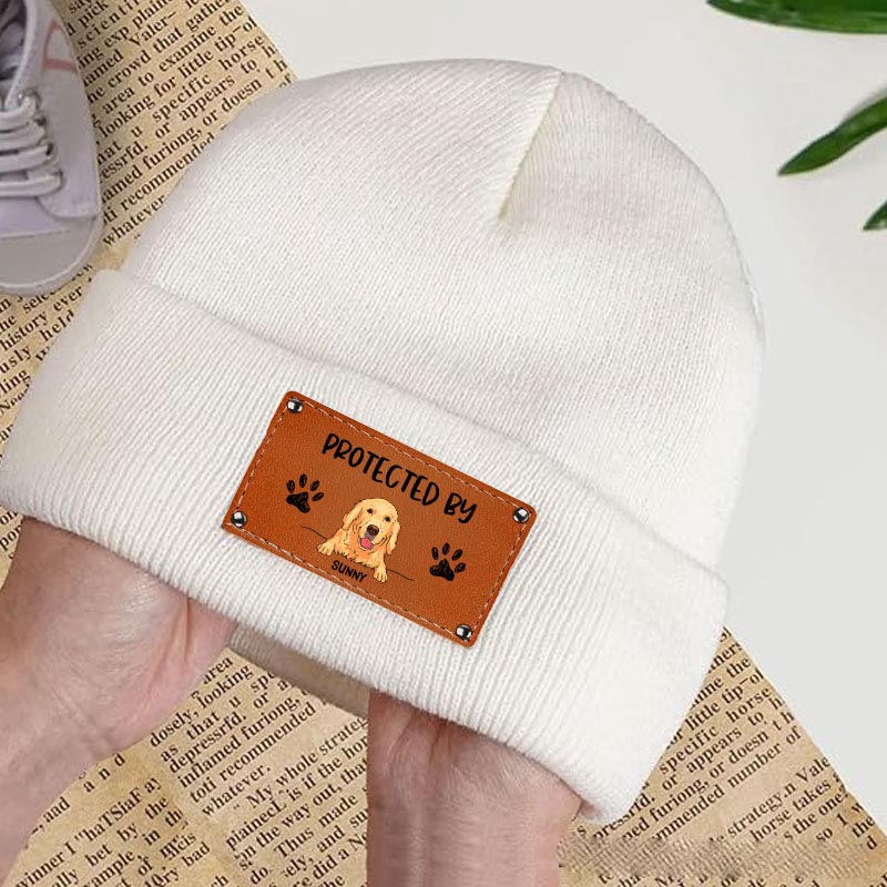 Personalized Dog Lover Protected By Dog Beanie