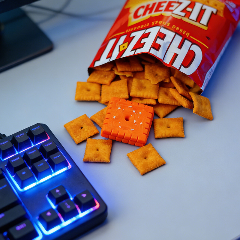 Cheez It Cracker Fidget Slider 3D Printed Collectible