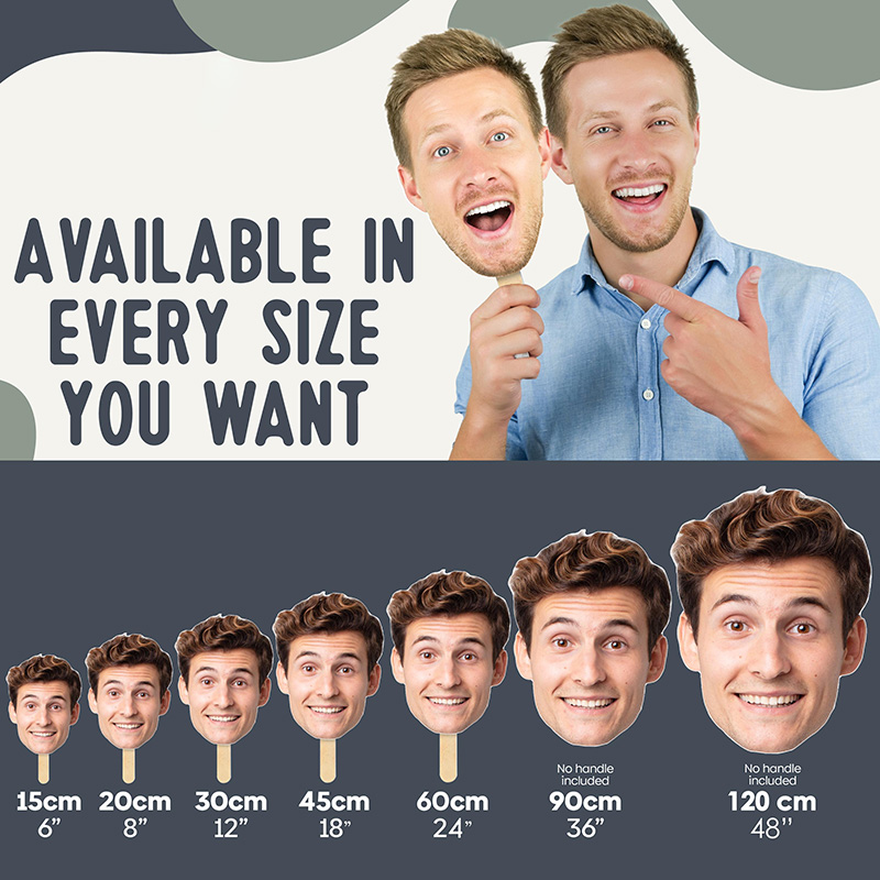 Personalized Family Face on a Stick Big Head Cutouts Funny Party Decorations Fat Head Face sign